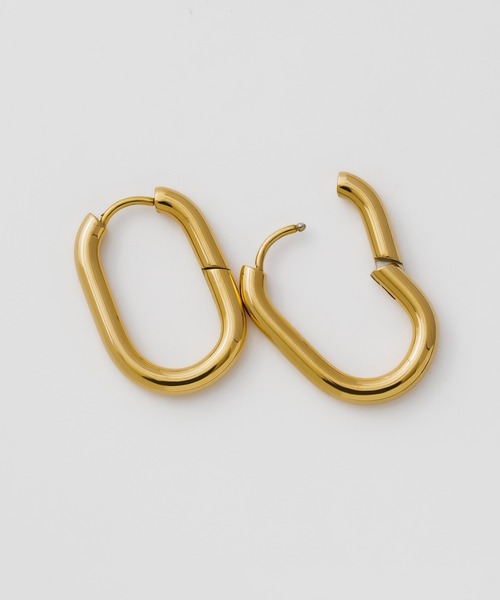 ciite' ピアス 「 金属アレルギー対応 」 オーバルフープピアス