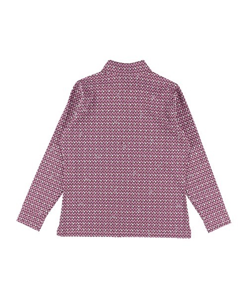 tシャツ 「ZOY」WOMENS ジオメトリックプリント 長袖モックネック レディース ZOY tシャツ 「ZOY」WOMENS ジオメトリックプリント 長袖モック