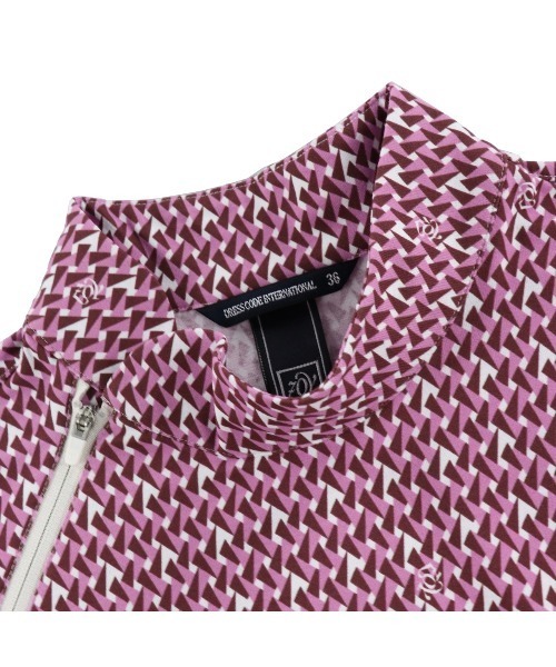 tシャツ 「ZOY」WOMENS ジオメトリックプリント 長袖モックネック レディース ZOY tシャツ 「ZOY」WOMENS ジオメトリックプリント 長袖モック