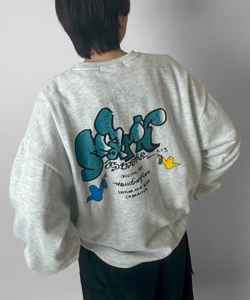 GOD BLESS YOU×MARK GONZALES トレーナー What it isNt)ART BY MARK GONZALES × GOD BLESS YOU PIGMENT