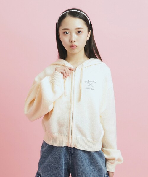 GRIFFIN ファーストコレクション　スリーピングパーカー　希少。 ガールイラストパーカー(90cm ピンク): キッズ - ナルミヤ オンライン