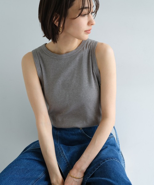 evernavy tシャツ テレコリブタンクトップ レディース : ZOZOTOWN
