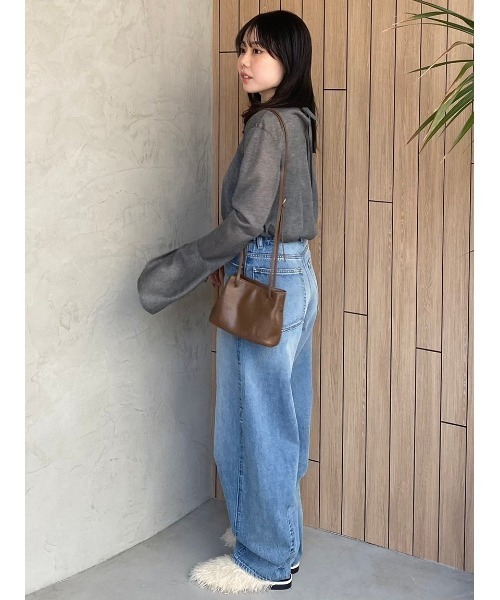 Mila Owen カーヴィービンテージ加工デニムパンツ【手洗い可能】 Mila Owen ジーンズ デニム デニムパンツ ウエストゴムカーヴィ