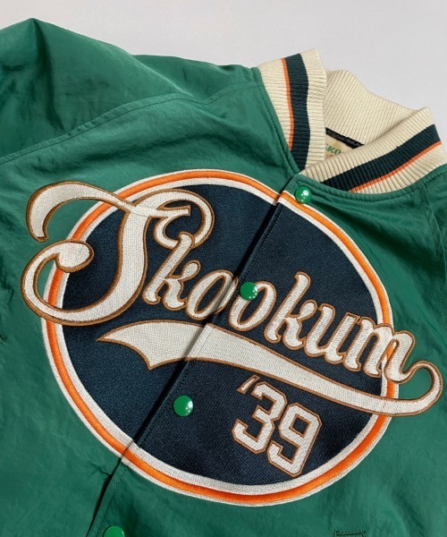 SKOOKUM（スクーカム） スタジャン L グリーン メンズ : ZOZOTOWN