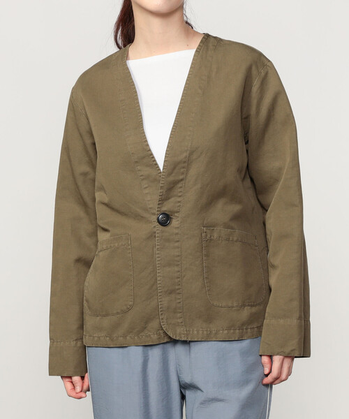 VETRA ジャケット VETRA ジャケット ノーカラージャケット | コットンリネン WOMEN