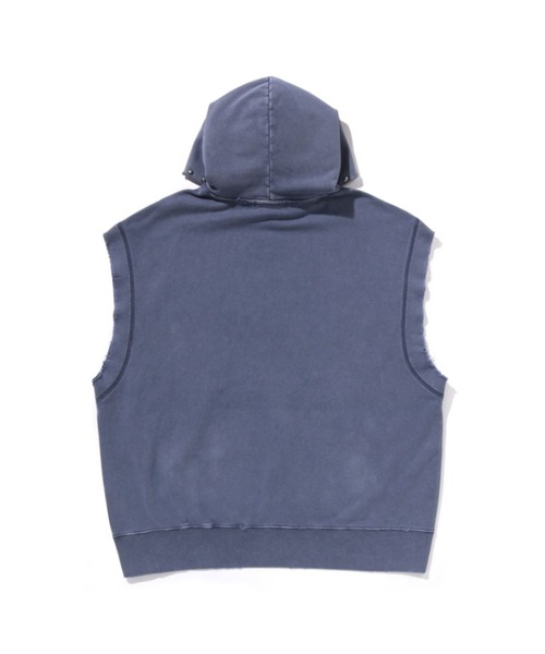A BATHING APE パーカー STUDDED GARMENT DYE LOGO SLEEVELESS A BATHING APE パーカー STUDDED GARMENT DYE LOGO SLEEVELESS