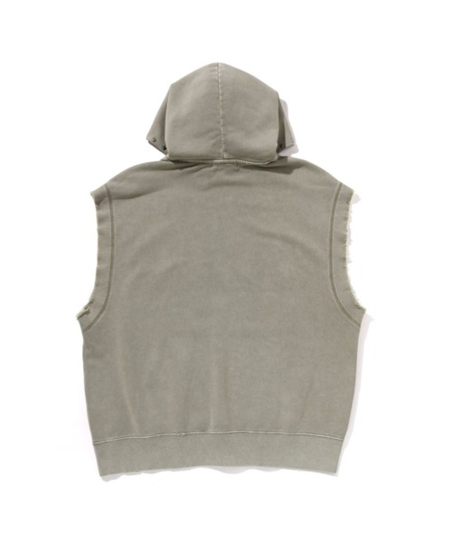 A BATHING APE パーカー STUDDED GARMENT DYE LOGO SLEEVELESS A BATHING APE パーカー STUDDED GARMENT DYE LOGO SLEEVELESS