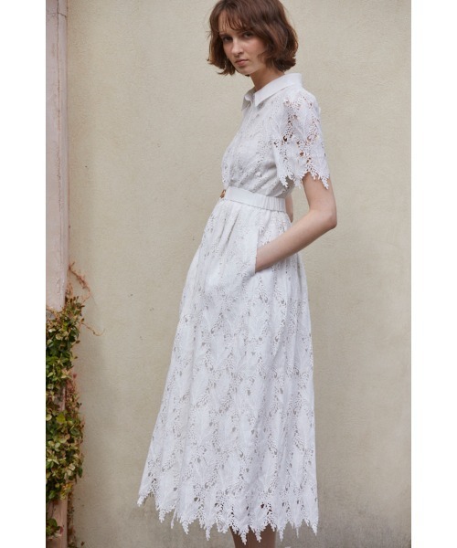 Estella.K ワンピース Charlotte Belted Lace Dress リーフケミカル