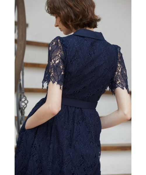 Estella.K ワンピース Charlotte Belted Lace Dress リーフケミカル