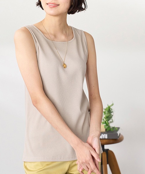 BELLUNA PLUS（ベルーナプラス） タンクトップ ノースリーブ 鎖骨