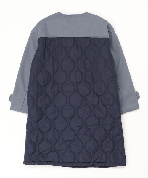 「MAISON BREEZE」 ノーカラーコート FREE カーキ レディース_画像2