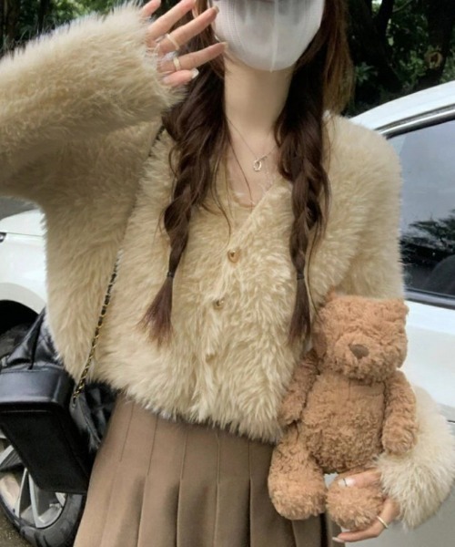 「DIAVEL」 ニットカーディガン M ピンク レディース_画像3