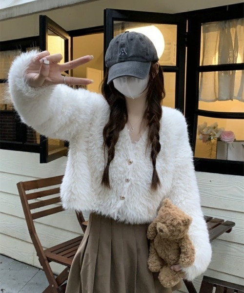 「DIAVEL」 ニットカーディガン M ピンク レディース_画像6