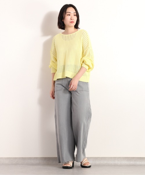 「cepo」 ニットカーディガン M イエロー レディース_画像5