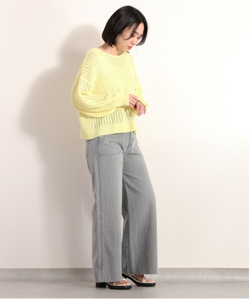 「cepo」 ニットカーディガン M イエロー レディース_画像6