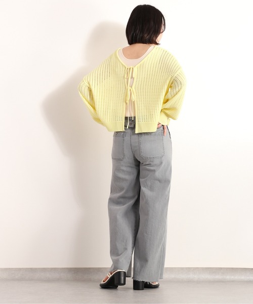 「cepo」 ニットカーディガン M イエロー レディース_画像7