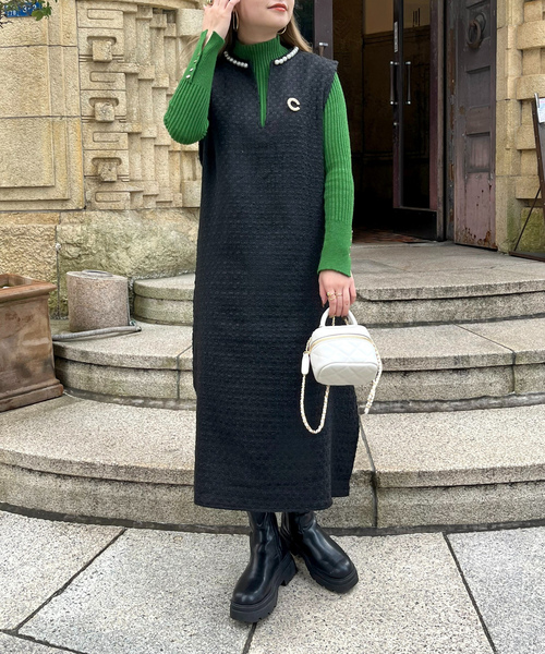 「prose verse」 サロペットスカート フリ- グレー レディース_画像4