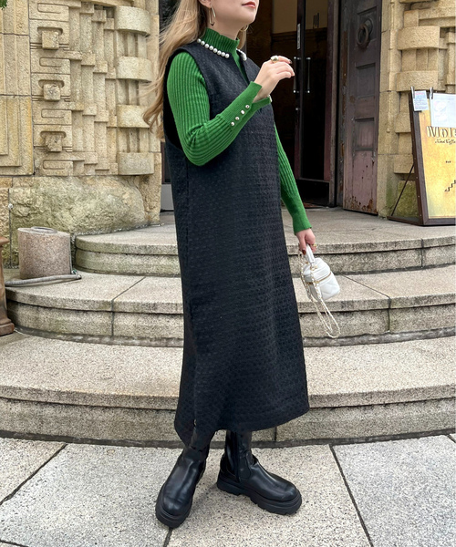 「prose verse」 サロペットスカート フリ- グレー レディース_画像5