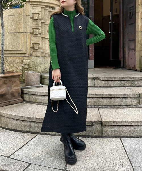 「prose verse」 サロペットスカート フリ- グレー レディース_画像8