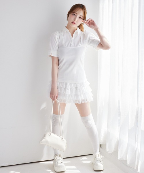 one after another NICE CLAUP tシャツ シャツドッキングレイヤード