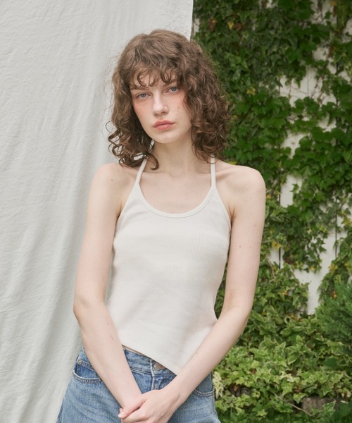 GIUNON キャミソール asymmetry ribbon camisole / アシンメトリー
