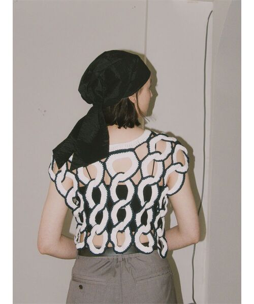 ニット セーター Circle motif crochet vest レディース FIKA. ニット セーター Circle motif crochet vest レディース