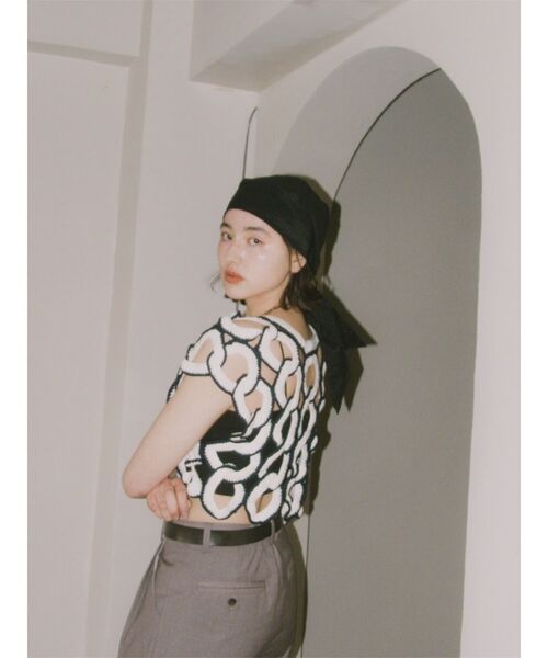 ニット セーター Circle motif crochet vest レディース FIKA. ニット セーター Circle motif crochet vest レディース
