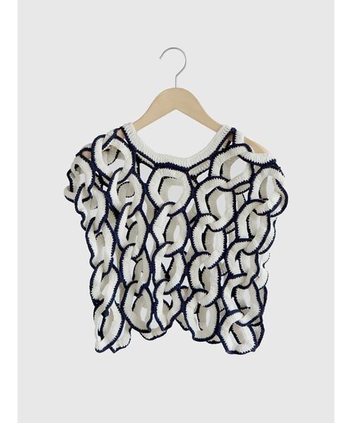 ニット セーター Circle motif crochet vest レディース FIKA. ニット セーター Circle motif crochet vest レディース