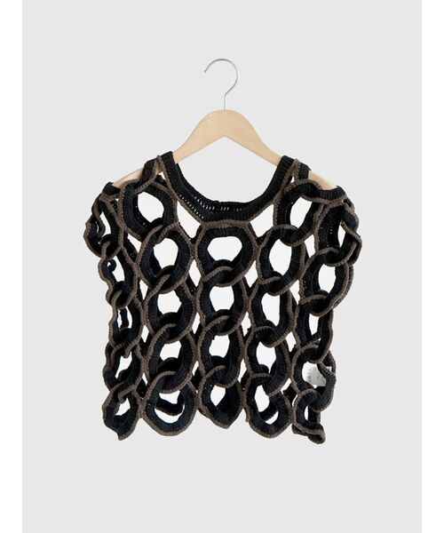 FIKA. ニット セーター Circle motif crochet vest レディース