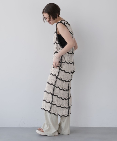 DOEN クロシェワンピース DOEN クロシェワンピース She's Closet ワンピース 綿100%ロング