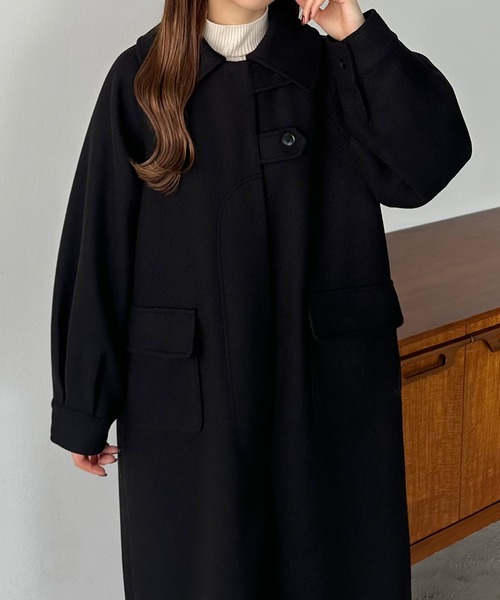 callautia（カラウティア） ステンカラーコート LARGE ダークグレー