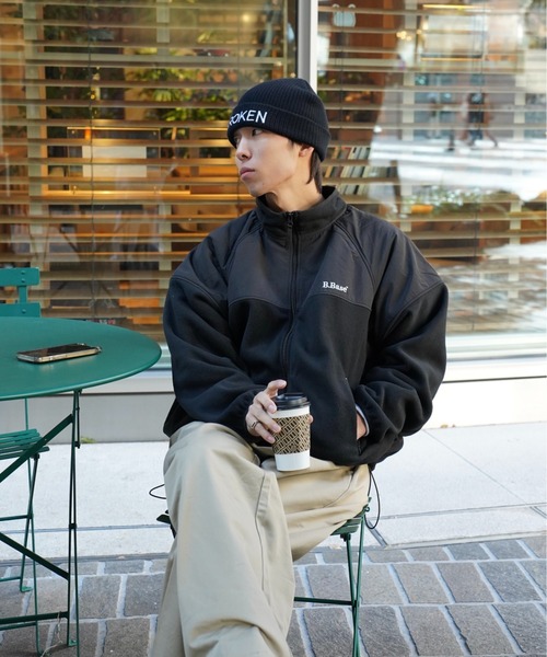 「BROKEN BASE」 ブルゾン LARGE ブラック メンズ_画像4