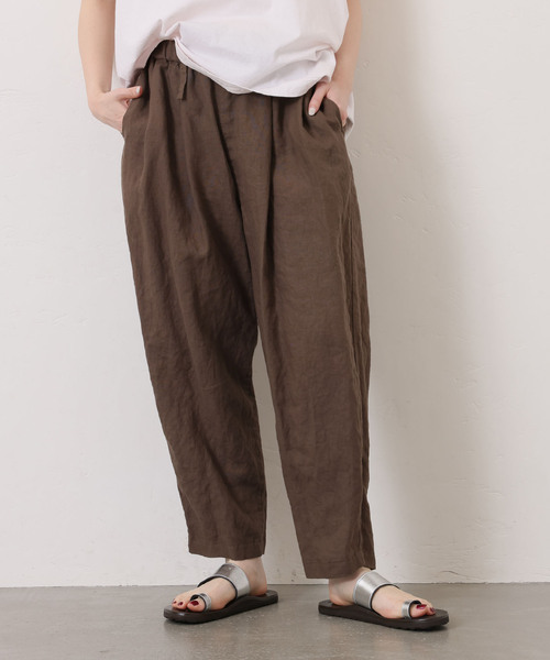 【レビューで送料無料】 STANDARD JOURNAL LUXE レオパリネンタックイージー パンツ パンツ