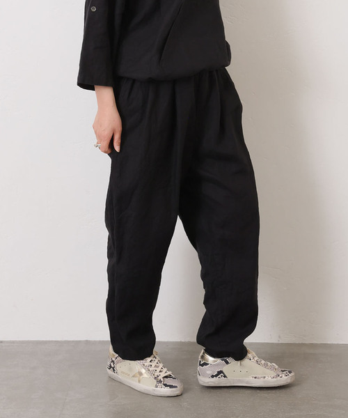 レオパードリネンパンツ JOURNAL STANDARD LUXE パンツ レオパリネンタックイージー