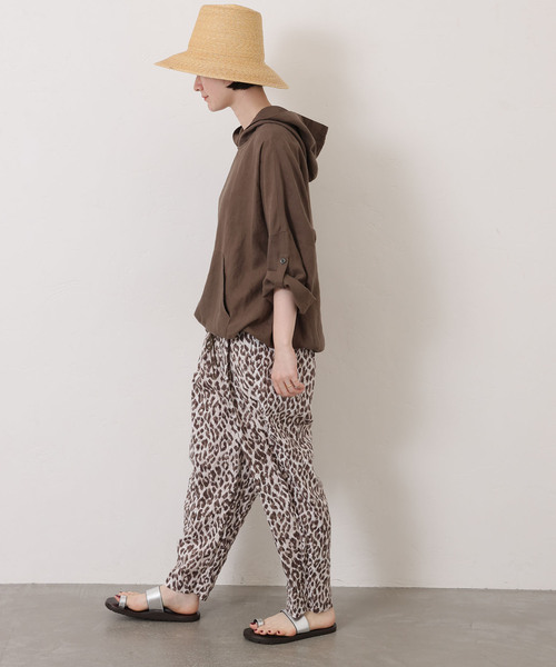 JOURNAL STANDARD LUXE パンツ レオパリネンタックイージー