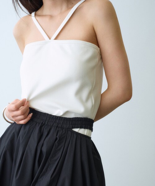 タンクトップ ノースリーブ design cut camisole レディース
