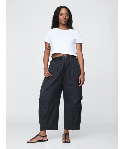 GAP ミッドライズツイルバレルパンツ あせたブラックS 中古 GAP ミッドライズツイルバレルパンツ あせたブラックS 中古