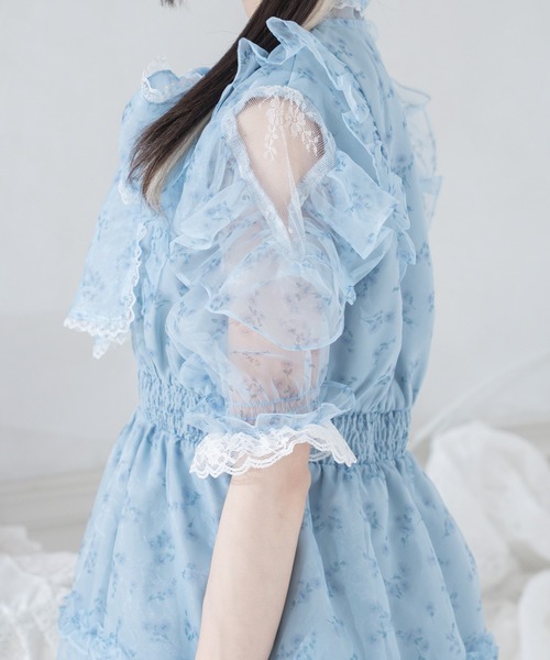 Pal elfy ワンピース 花柄ボウタイフレアワンピース : ZOZOTOWN Yahoo