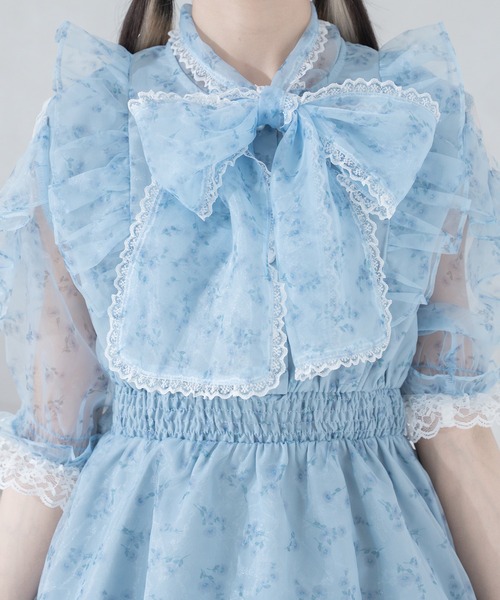 pal elfy 花柄 ボウタイフレア ワンピース レディース Pal elfy ワンピース 花柄ボウタイフレアワンピース : ZOZOTOWN Yahoo