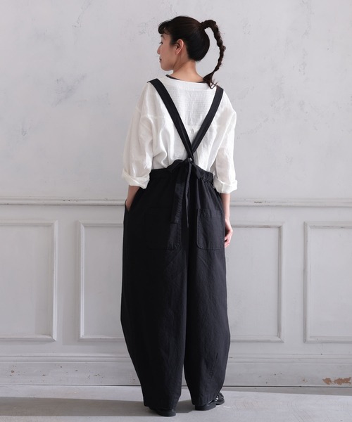 soulberry ソウルベリー　サロペット　オーバーオール　黒　Ｌ soulberry 【ついに再入荷！】店長がつくった、デニムじゃない