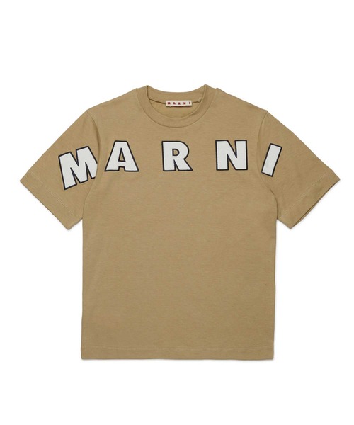 人気 MARNI マルニ ロゴ Tシャツ 14Y M L 新品未使用 ベージュ MARNI（マルニ） tシャツ 入学式 Kids ＆ Junior ブランドロゴ半袖T