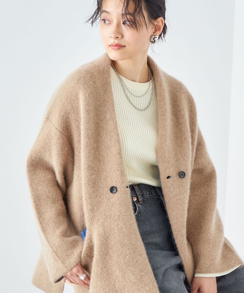 SHIPS（シップス） カーディガン ONE SIZE ベージュ レディース