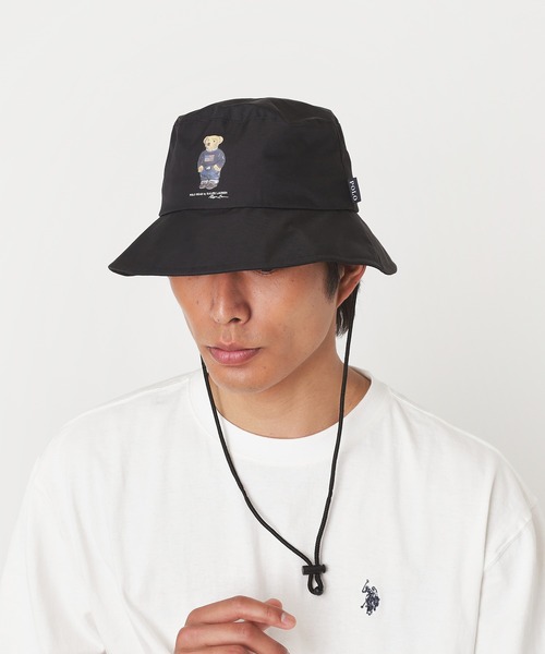 限界値下げ中！新品◎RalphLauren★ポロベア/バケットハット大人用 ラルフ ローレン] バケットハット ポロベア デニム ブルー (POLO