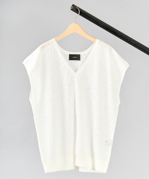 ニット セーター 「 c/est / シーエ 」 Emilia Jacguard Knit Vest　 レディース メンズ
