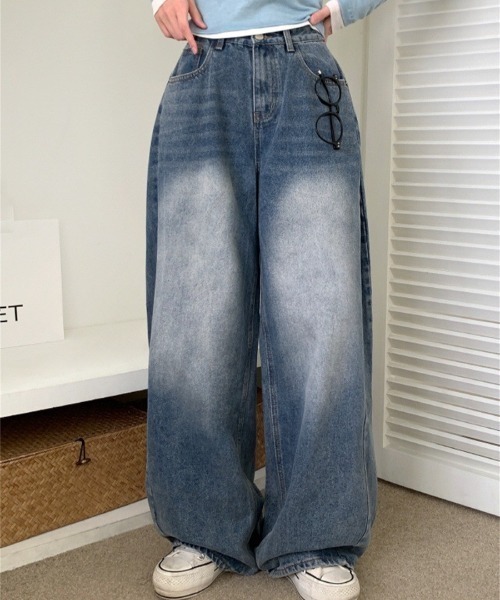 ALMO ワイドパンツ ジーンズ デニム デニムパンツ 「LAMPOON」スーパー