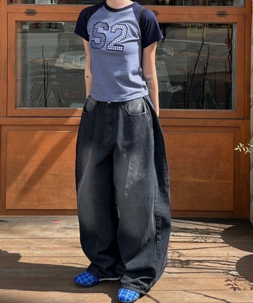 ALMO ワイドパンツ ジーンズ デニム デニムパンツ 「LAMPOON」スーパー