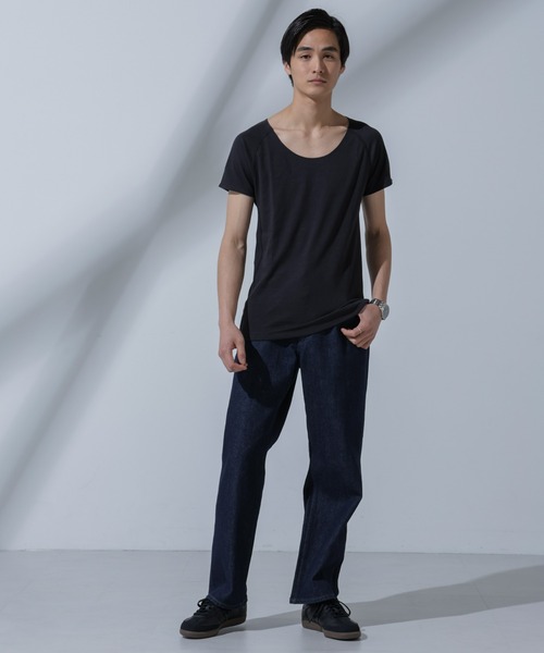 「NANO universe」 半袖Tシャツ L ホワイト メンズ