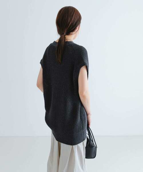 ベスト ジレ ペーパーヤーンチュニックニットベスト レディース URBAN RESEARCH ベスト ジレ ペーパーヤーンチュニックニット
