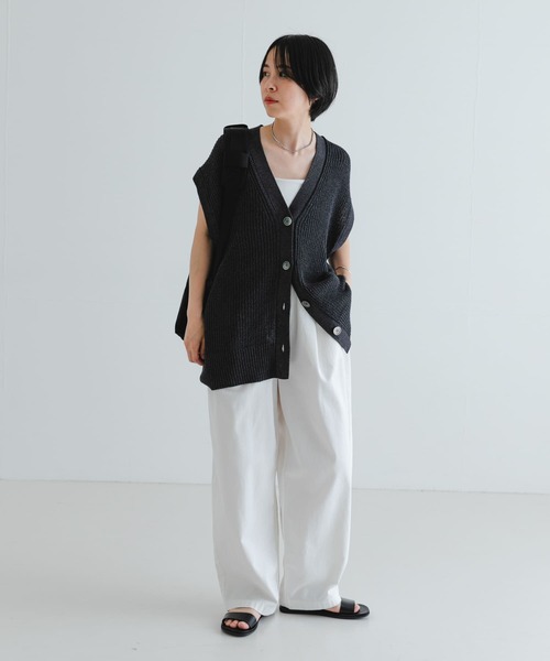 ベスト ジレ ペーパーヤーンチュニックニットベスト レディース URBAN RESEARCH ベスト ジレ ペーパーヤーンチュニックニット