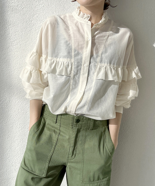 「Spick & Span」 長袖ブラウス FREE ベージュ レディース Spick＆Span 「Spick & Span」 長袖ブラウス FREE ベージュ